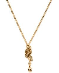 Emanuele Bicocchi - Rose & Skull Pendant Necklace - Lyst
