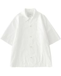 Studio Nicholson - Camisa Agios Con Bolsillo De Parche Y Manga Corta - Lyst