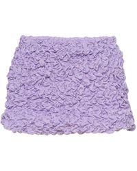 Selia Richwood - Lia Shirred Mini Beach Skirt - Lyst