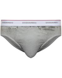 DSquared² - Graphic-Print Logo-Waistband Briefs - Lyst