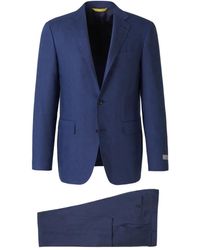 Canali - Two-Button Flap-Pocket Suit - Lyst