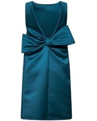 Max Mara - Bow-Detail Sleeveless Mini Dress - Lyst