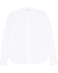 McQueen - Puff-Sleeve Button-Front Shirt - Lyst