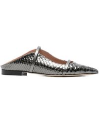 Malone Souliers - Leather Pointed-Toe Flats - Lyst