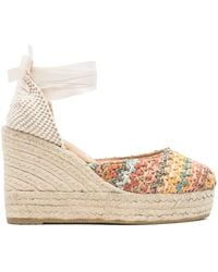 Manebí - Espadrilles Aus Gewebtem Bast 100Mm - Lyst
