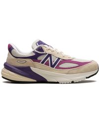 New Balance - X 990v6 Made in USA Macadamia Nut Magenta Sneakers - Lyst