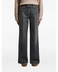 Peserico - Pressed-Crease Wide-Leg Jeans - Lyst