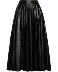 Fabiana Filippi - Pleated Leather Skirt - Lyst