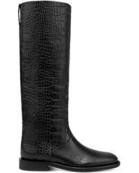 Paris Texas - 20Mm Montana Croco-Embossed Leather Boots - Lyst