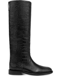 Paris Texas - 20Mm Montana Croco-Embossed Leather Boots - Lyst
