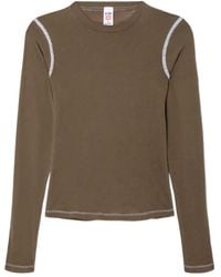 RE/DONE - Contrast-Stitch Long-Sleeve Tee - Lyst