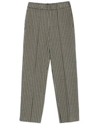 Fabiana Filippi - Check-Pattern Straight-Leg Trousers - Lyst