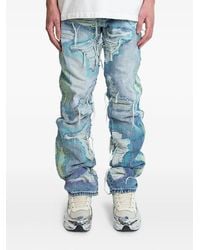 Who Decides War - Distressed Embroidered Jeans - Lyst