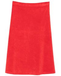 Suzie Kondi - Sienna Terry-Cloth Midi Skirt - Lyst