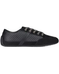 Givenchy - Zapatillas Slim De Ante Y Piel Con Perforaciones - Lyst
