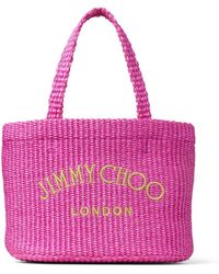 Jimmy Choo - Gewebter Shopper mit Logo-Stickerei - Lyst