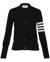 Thom Browne - 4-Bar Milano-Stitch V-Neck Cardigan - Lyst
