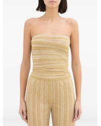 Missoni - Top Fruncido Con Efecto Metalizado - Lyst