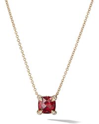 David Yurman - 18kt Yellow Gold Diamond Chatelaine Pendant Necklace - Lyst