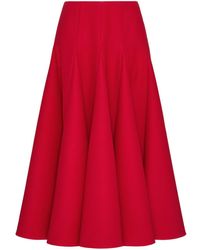 Valentino Garavani - Crepe Couture Midi Skirt - Lyst