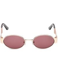 GUESS EYEWEAR - Logo-Plaque Oval-Frame Sunglasses - Lyst