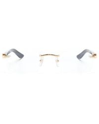 Cartier - Rahmenlose Brille Mit Eckigen Gläsern - Lyst