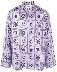 Nanushka - Graphic-print Long-sleeve Shirt - Lyst
