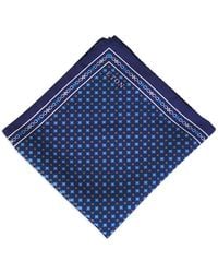 Eton - Patterned Border Pocket Square - Lyst