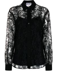Moschino - Floral-lace Button-up Shirt - Lyst