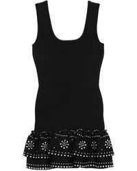 Sandro - Stud-Embellished Ruffled Dress - Lyst