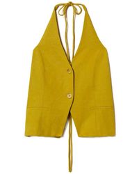Twinset - Linen Blend Halter Waistcoat - Lyst