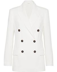 Brunello Cucinelli - Double-Breasted Blazer - Lyst