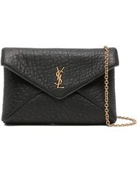 Saint Laurent - Logo-Plaque Shoulder Bag - Lyst