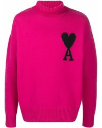 Ami Paris - Maglione Ami De Coeur A Collo Alto - Lyst