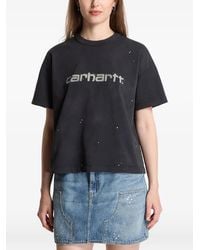 Carhartt - Painter Splatter-Effect Logo-Print T-Shirt - Lyst