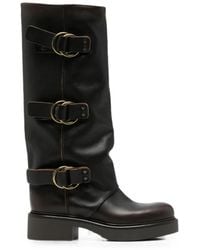 METISSE - Bottes En Cuir À Boucles - Lyst