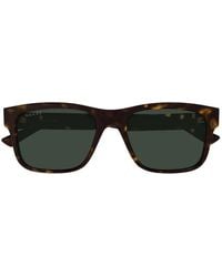 Gucci - Tortoiseshell-Effect Rectangle-Frame Sunglasses - Lyst