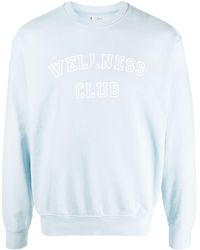 Sporty & Rich - Wellness Club Crew-neck Sweatshirt - Lyst