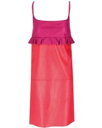 LA ROSE - Ruffled Mini Dress - Lyst