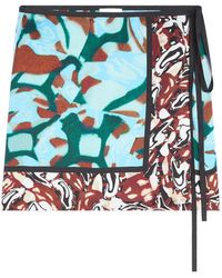 Dries Van Noten - Mini Printed Wrap Skirt - Lyst