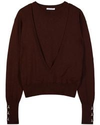 Patrizia Pepe - Layered-Effect Fine-Knit Sweater - Lyst