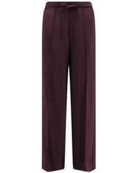 Vince - Drawstring-Waist Satin Trousers - Lyst