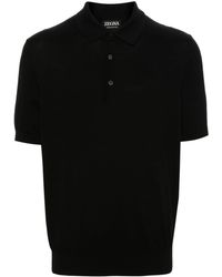 Zegna - Fine-knit Cotton Polo Shirt - Lyst