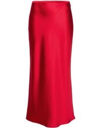 V:PM ATELIER - Dramatic Midi Satin Skirt - Lyst