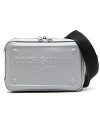 Dolce & Gabbana - Bolso messenger con logo en relieve - Lyst