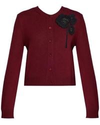 Erdem - Embellished Merino Wool Cardigan - Lyst