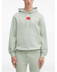 HUGO - Logo Patch Hooded Sweatshirt - Lyst