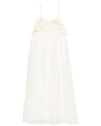 ELEH - Ruffled Midi Dress - Lyst
