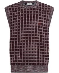 Etro - Pegaso-Motif Embroidered Checked Vest - Lyst