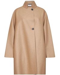 Harris Wharf London - High-Neck Virgin Wool Coat - Lyst